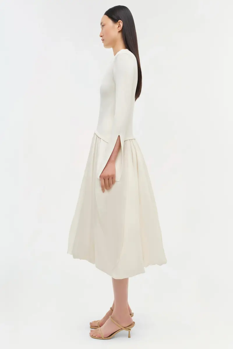 Simkhai Kenlie Taffeta Knit Midi Dress | Thumbnail 4