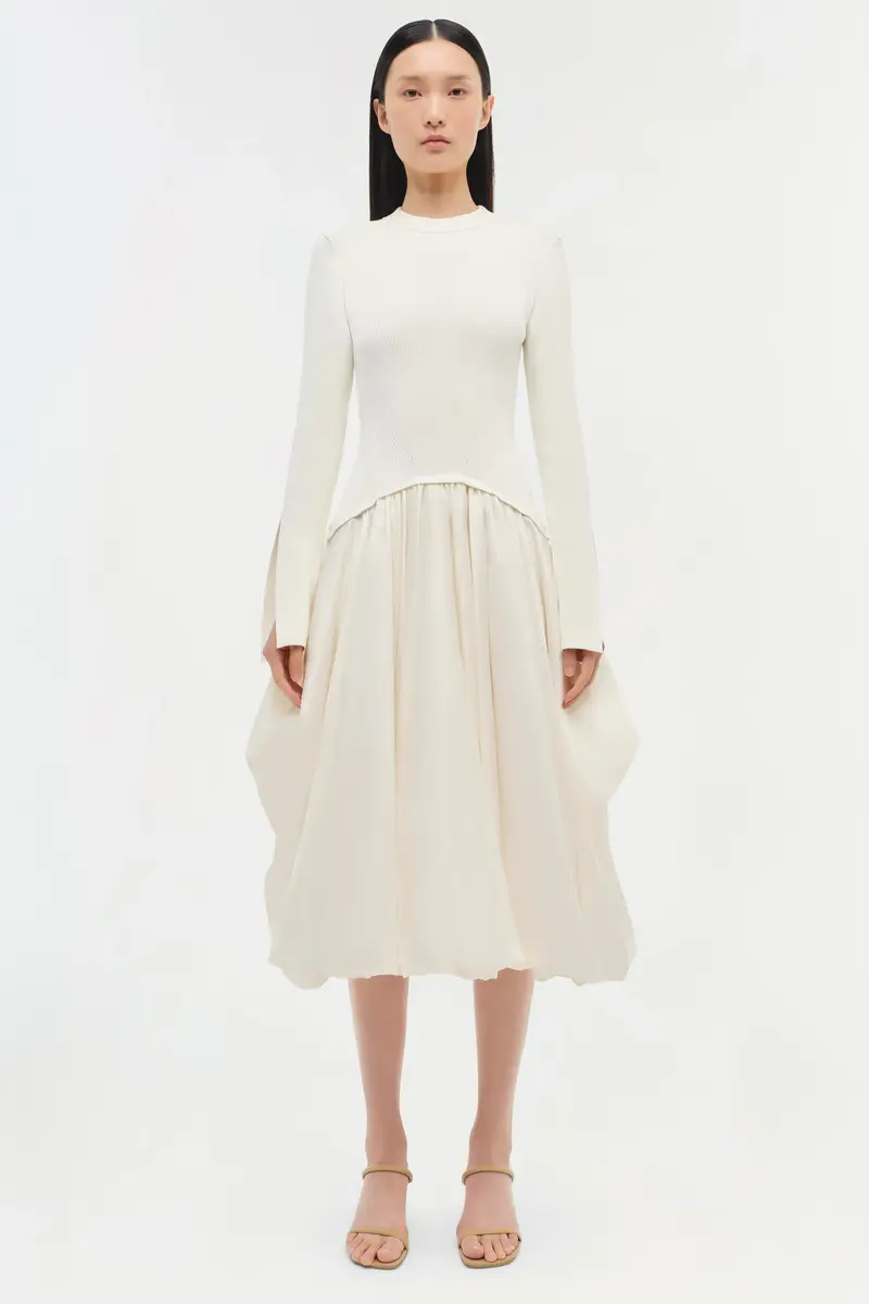 Simkhai Kenlie Taffeta Knit Midi Dress | Thumbnail 6
