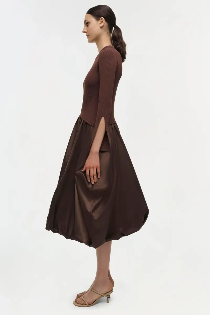 Simkhai Kenlie Taffeta Knit Midi Dress | Thumbnail 3 Simkhai Kenlie Taffeta Knit Midi Dress | Thumbnail 3