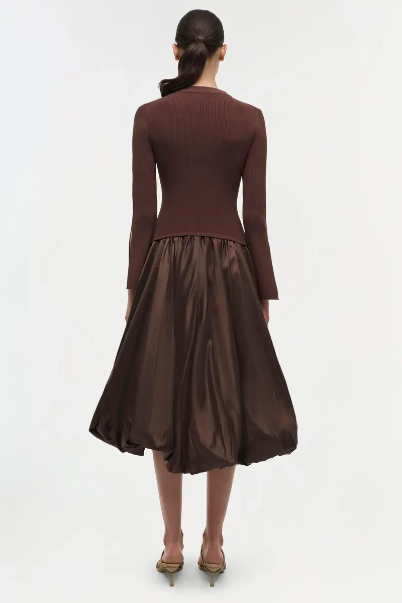 Simkhai Kenlie Taffeta Knit Midi Dress | Thumbnail 4 Simkhai Kenlie Taffeta Knit Midi Dress | Thumbnail 4