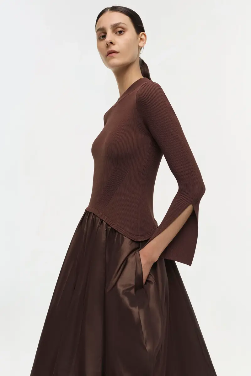 Simkhai Kenlie Taffeta Knit Midi Dress | Thumbnail 5 Simkhai Kenlie Taffeta Knit Midi Dress | Thumbnail 5