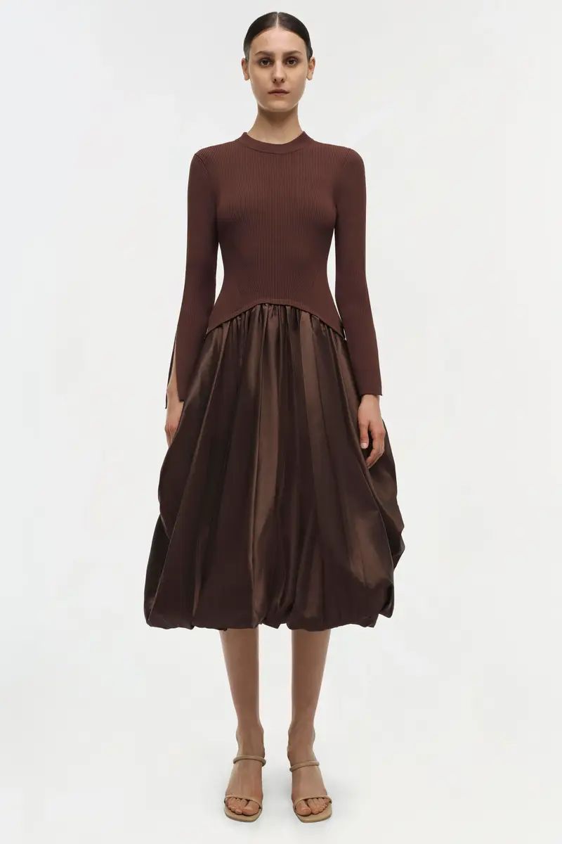 Simkhai Kenlie Taffeta Knit Midi Dress | Thumbnail 6 Simkhai Kenlie Taffeta Knit Midi Dress | Thumbnail 6