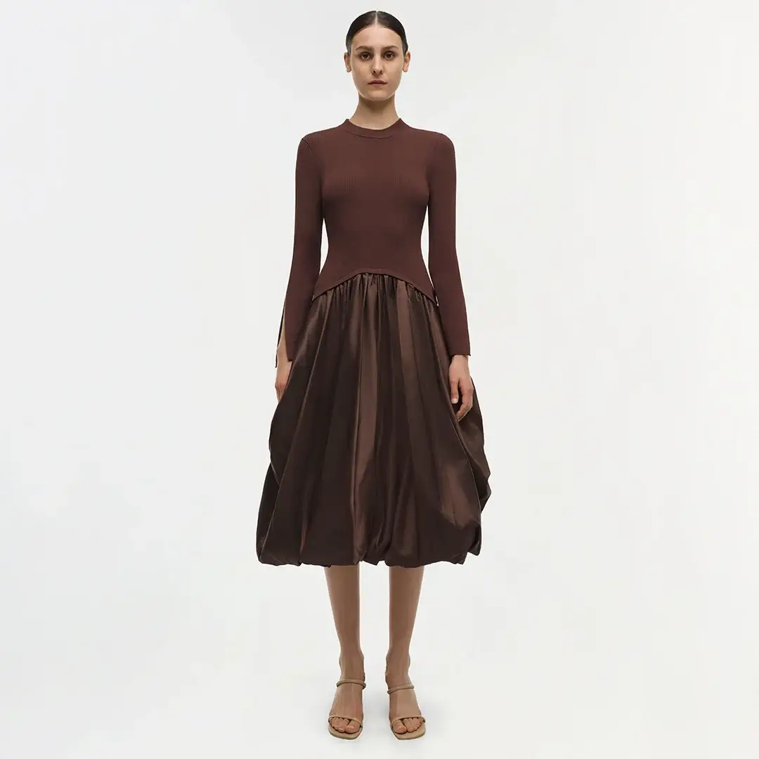 Simkhai Kenlie Taffeta Knit Midi Dress | Thumbnail 7 Simkhai Kenlie Taffeta Knit Midi Dress | Thumbnail 7
