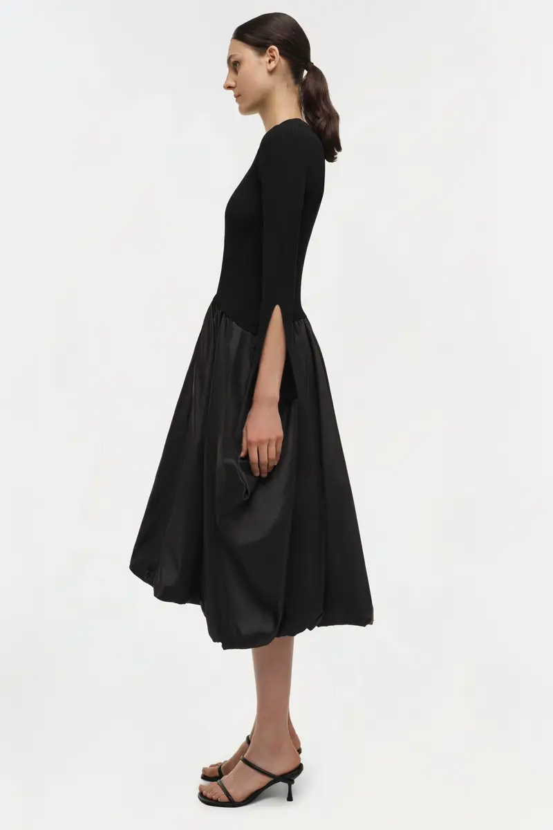 Simkhai Kenlie Taffeta Knit Midi Dress | Thumbnail 2 Simkhai Kenlie Taffeta Knit Midi Dress | Thumbnail 2