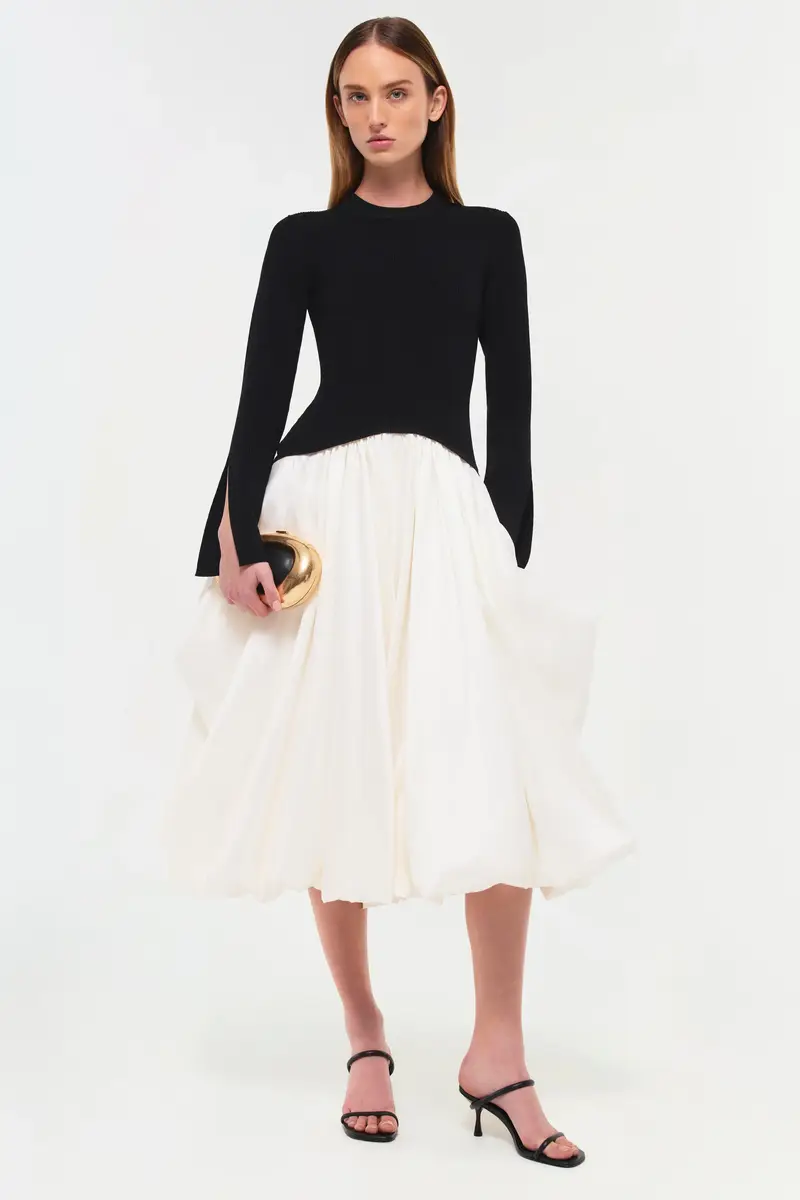 Simkhai Kenlie Taffeta Knit Midi Dress | Thumbnail 2 Simkhai Kenlie Taffeta Knit Midi Dress | Thumbnail 2