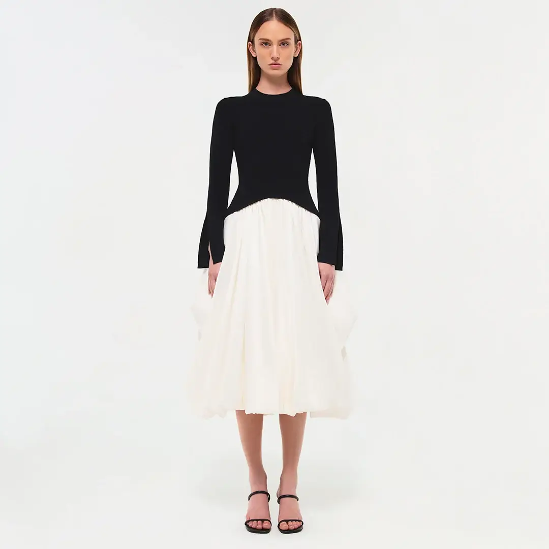Simkhai Kenlie Taffeta Knit Midi Dress | Thumbnail 7 Simkhai Kenlie Taffeta Knit Midi Dress | Thumbnail 7