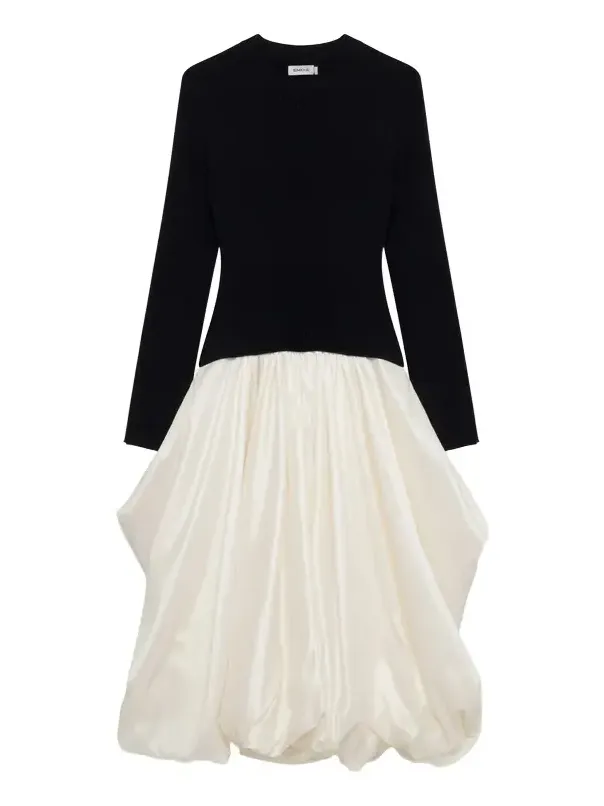 Kenlie Taffeta Knit Midi Dress