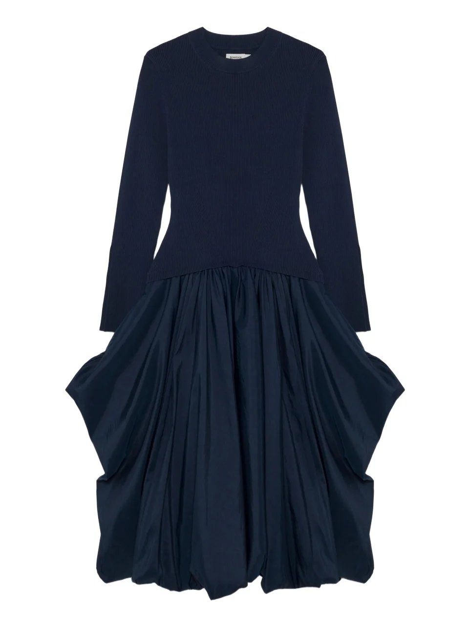 Kenlie Taffeta Knit Midi Dress Kenlie Taffeta Knit Midi Dress