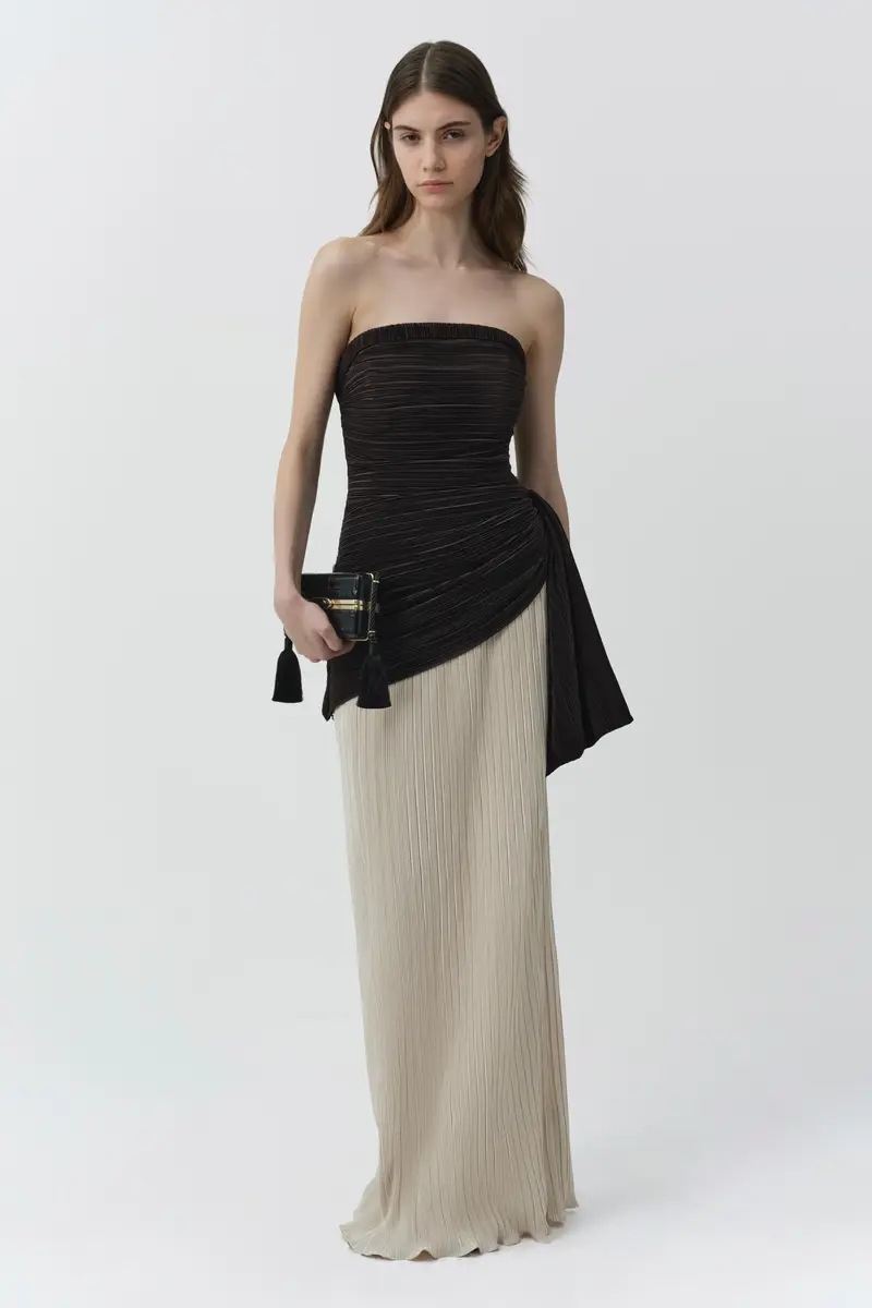 Simkhai Laia Plisse Bustier Gown | Thumbnail 2 Simkhai Laia Plisse Bustier Gown | Thumbnail 2