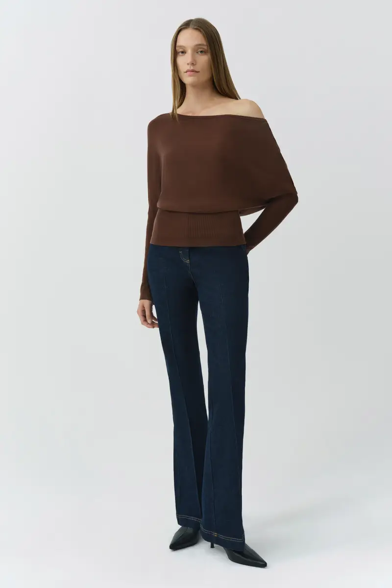 Simkhai Lavina Off Shoulder Knit Sweater | Thumbnail 2 Simkhai Lavina Off Shoulder Knit Sweater | Thumbnail 2