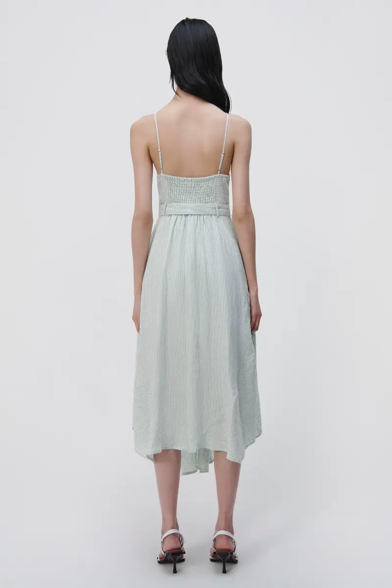 Simkhai Leighton Striped Linen Midi Dress | Thumbnail 6 Simkhai Leighton Striped Linen Midi Dress | Thumbnail 6