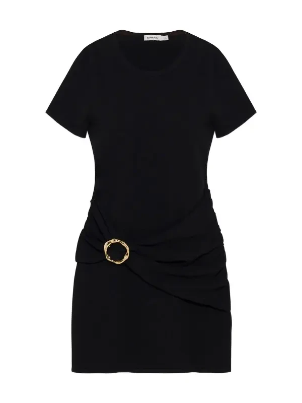 Leni Draped Knit Mini Dress Leni Draped Knit Mini Dress