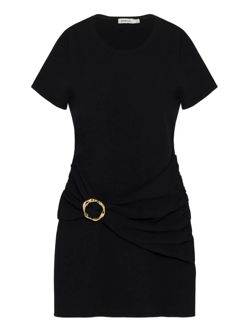 Leni Draped Knit Mini Dress Leni Draped Knit Mini Dress