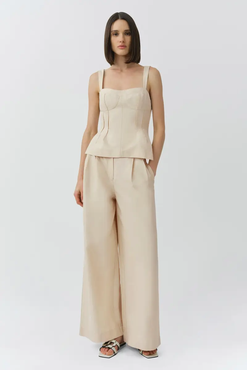 Simkhai Leroy Pleated Wide Leg Pant | Thumbnail 2 Simkhai Leroy Pleated Wide Leg Pant | Thumbnail 2