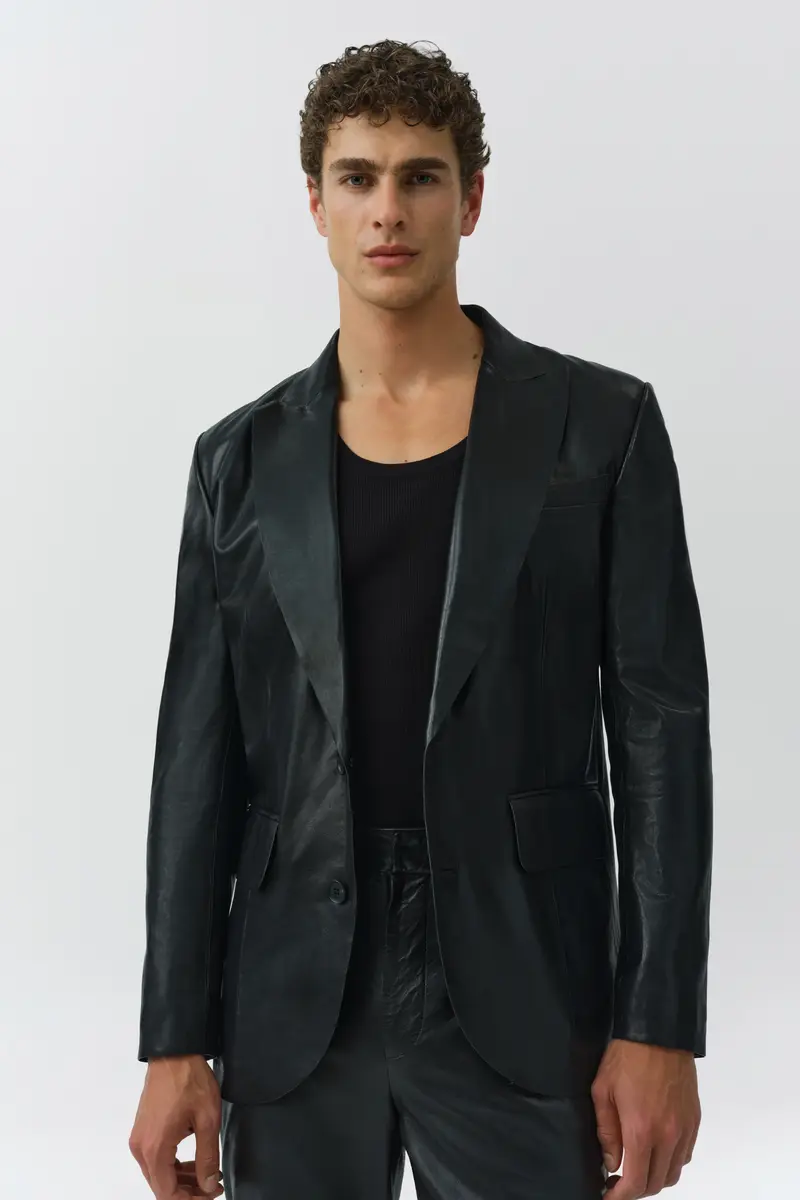Simkhai Linden Leather Blazer | Thumbnail 4