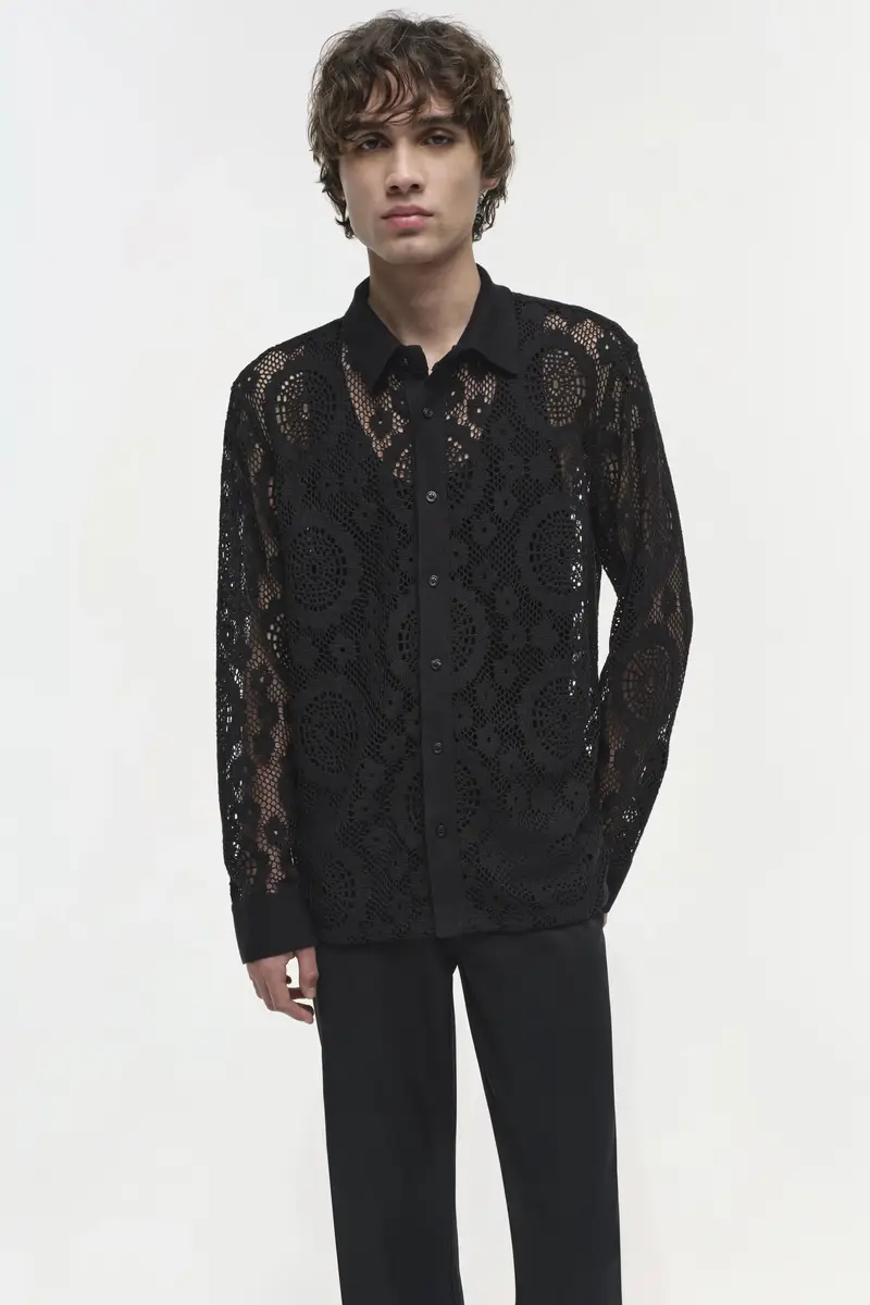 Simkhai Linus Lace Shirt | Thumbnail 3 Simkhai Linus Lace Shirt | Thumbnail 3