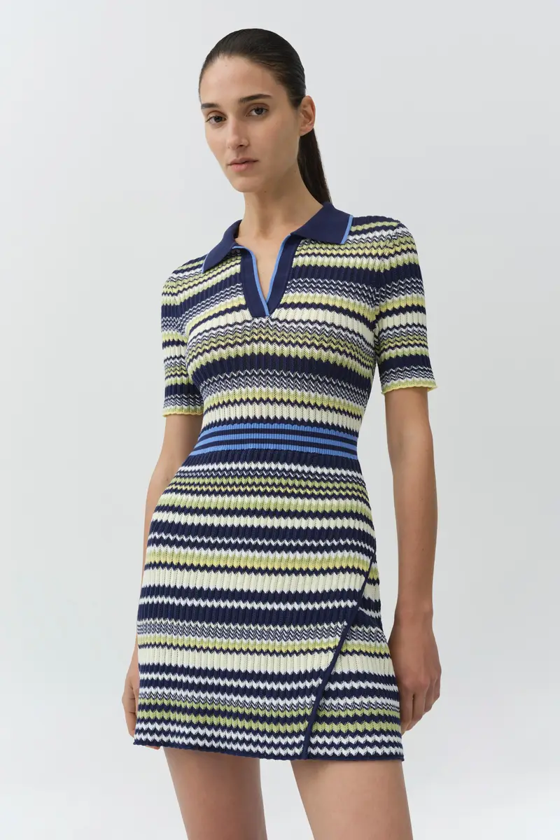 Simkhai Lira Knit Polo Mini Dress | Thumbnail 3 Simkhai Lira Knit Polo Mini Dress | Thumbnail 3