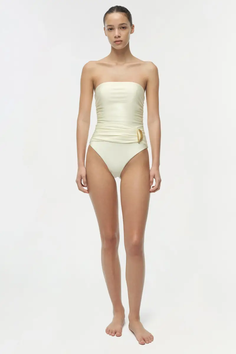 Simkhai Lorena Shell Strapless One Piece | Thumbnail 2 Simkhai Lorena Shell Strapless One Piece | Thumbnail 2