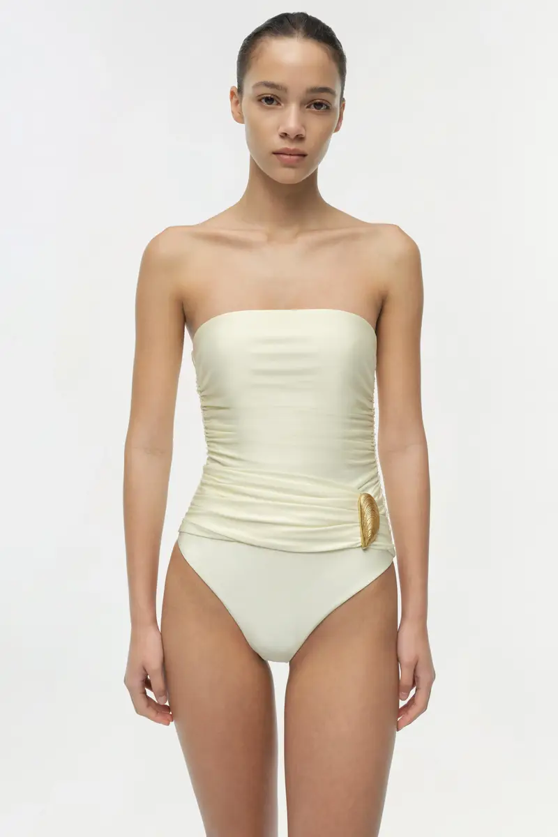 Simkhai Lorena Shell Strapless One Piece | Thumbnail 3 Simkhai Lorena Shell Strapless One Piece | Thumbnail 3