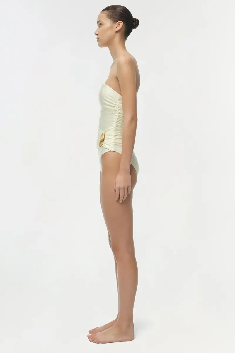 Simkhai Lorena Shell Strapless One Piece | Thumbnail 4 Simkhai Lorena Shell Strapless One Piece | Thumbnail 4