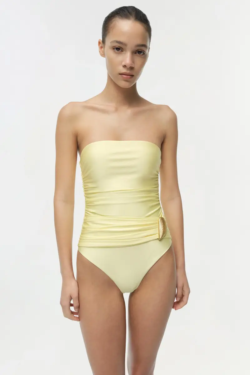 Simkhai Lorena Shell Strapless One Piece | Thumbnail 3 Simkhai Lorena Shell Strapless One Piece | Thumbnail 3