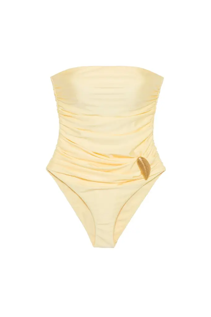 Simkhai Lorena Shell Strapless One Piece
