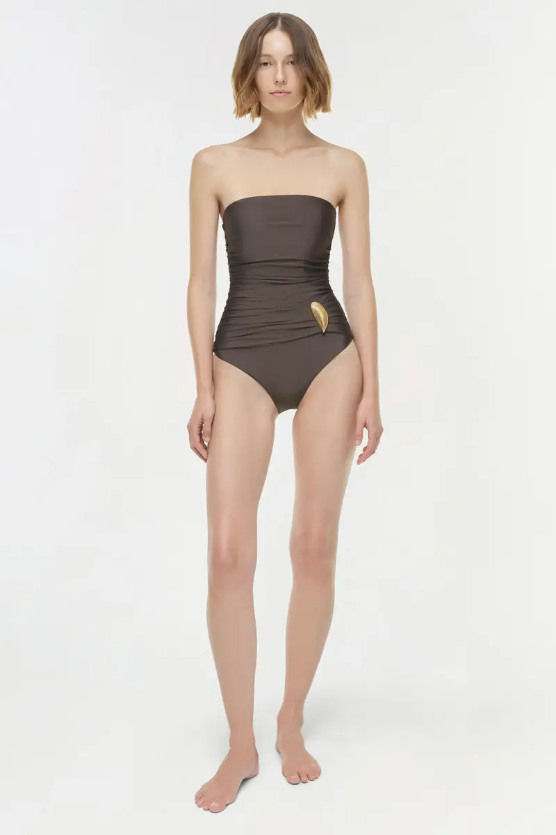 Simkhai Lorena Shell Strapless One Piece | Thumbnail 2 Simkhai Lorena Shell Strapless One Piece | Thumbnail 2