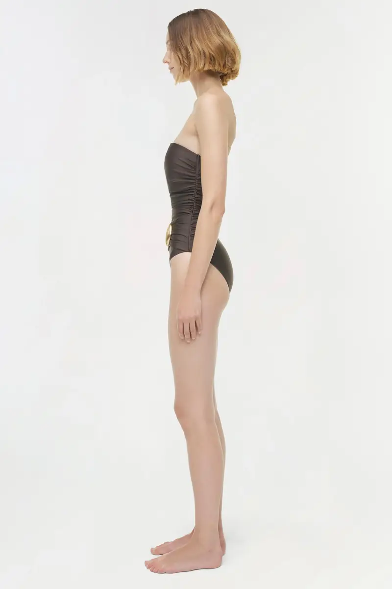 Simkhai Lorena Shell Strapless One Piece | Thumbnail 4 Simkhai Lorena Shell Strapless One Piece | Thumbnail 4