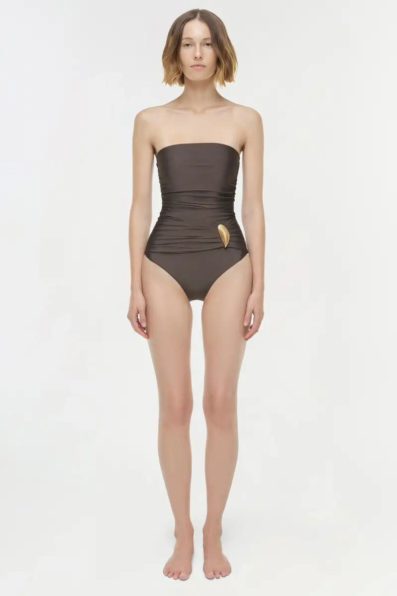 Simkhai Lorena Shell Strapless One Piece | Thumbnail 6 Simkhai Lorena Shell Strapless One Piece | Thumbnail 6