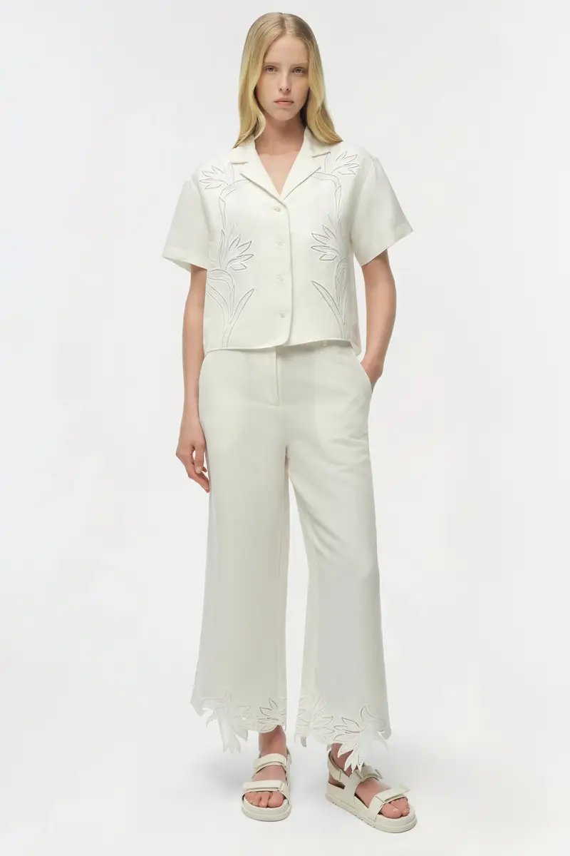 Simkhai Louisa Embroidered Camp Shirt | Thumbnail 2 Simkhai Louisa Embroidered Camp Shirt | Thumbnail 2