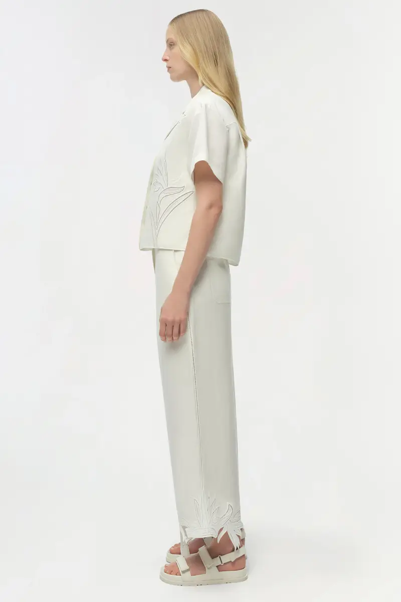 Simkhai Louisa Embroidered Camp Shirt | Thumbnail 4 Simkhai Louisa Embroidered Camp Shirt | Thumbnail 4