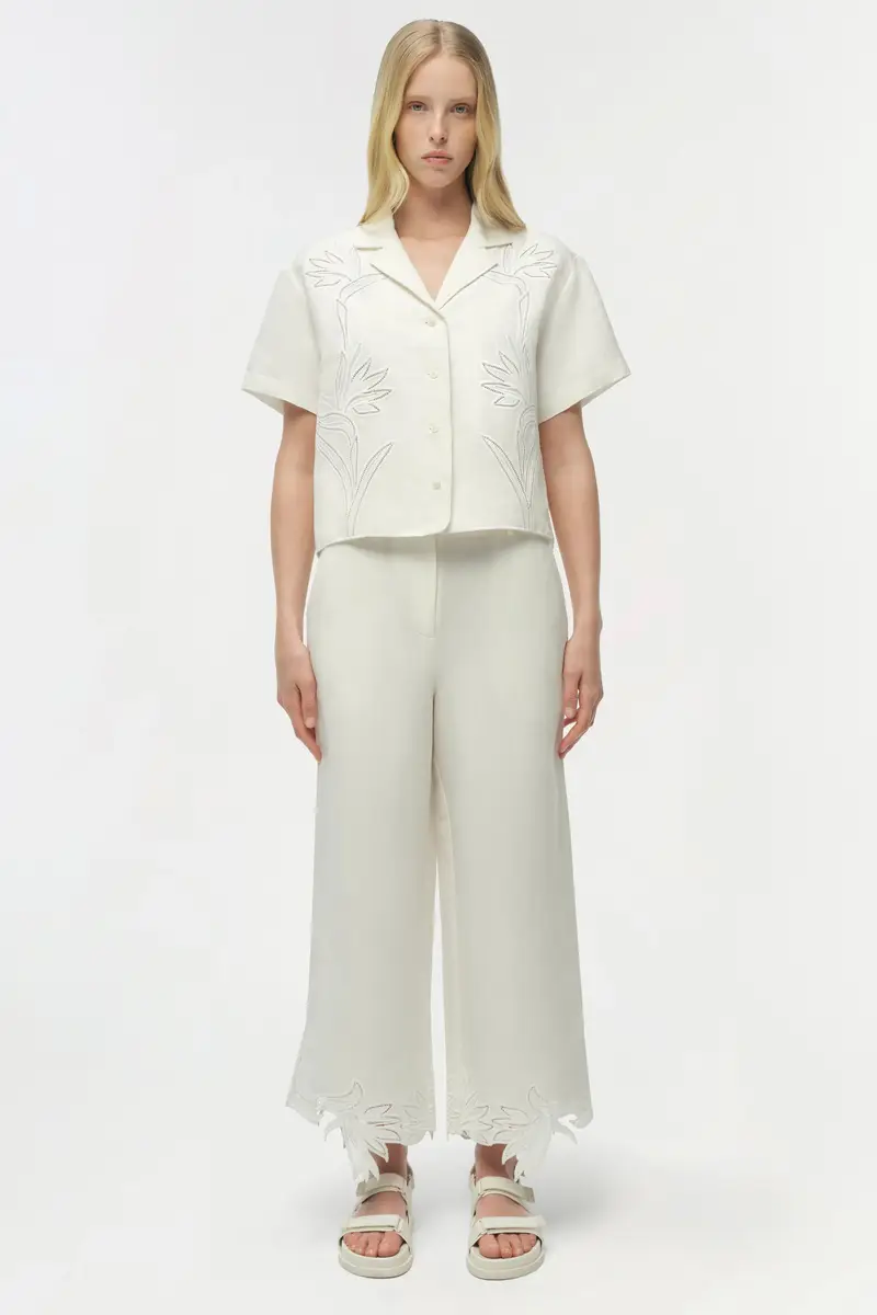 Simkhai Louisa Embroidered Camp Shirt | Thumbnail 6 Simkhai Louisa Embroidered Camp Shirt | Thumbnail 6