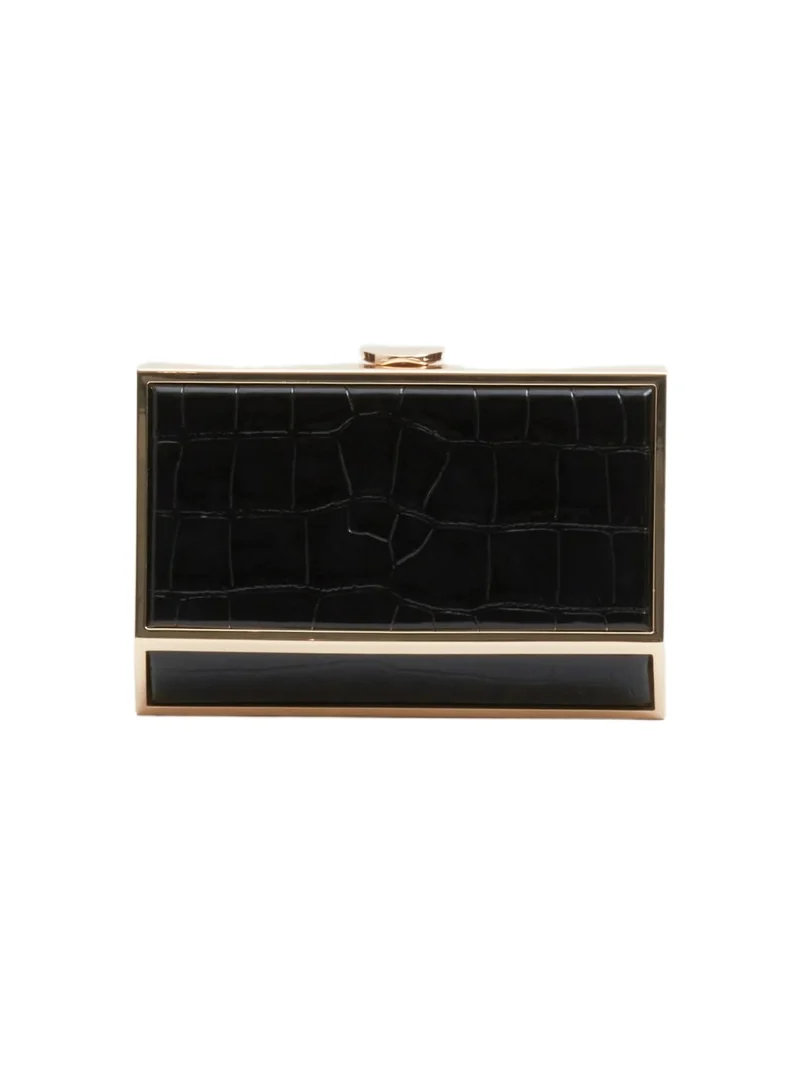 Maddox Croc-Embossed Leather Clutch Maddox Croc-Embossed Leather Clutch