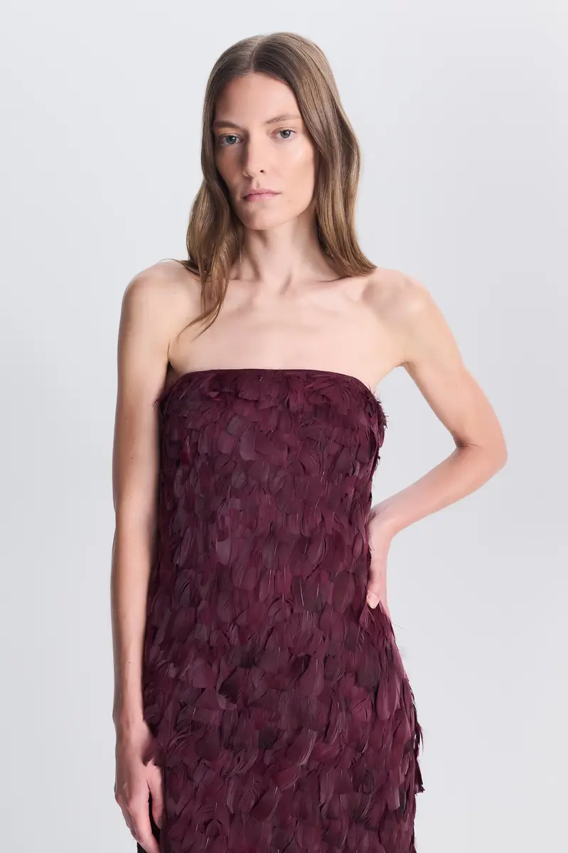 Simkhai Malvina Feather Gown | Thumbnail 3 Simkhai Malvina Feather Gown | Thumbnail 3