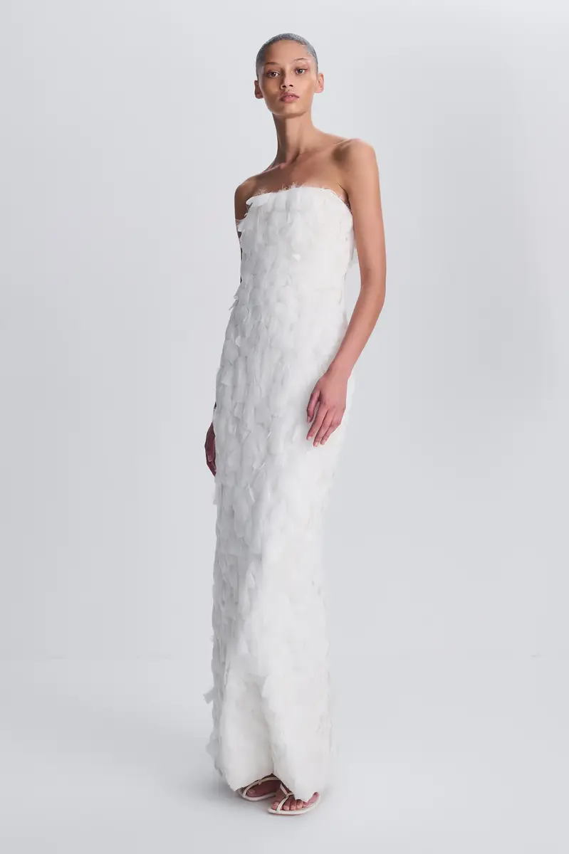 Simkhai Malvina Feather Gown | Thumbnail 4 Simkhai Malvina Feather Gown | Thumbnail 4
