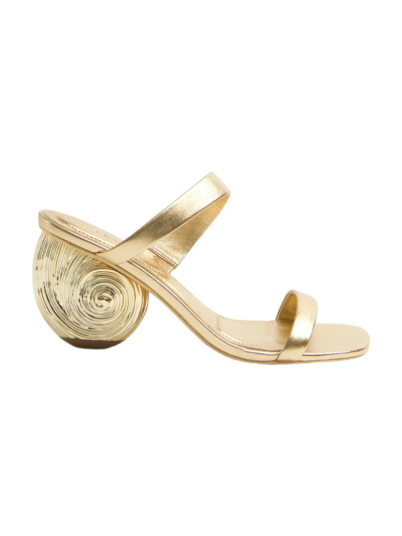 Marion Metallic Leather Shell Heel