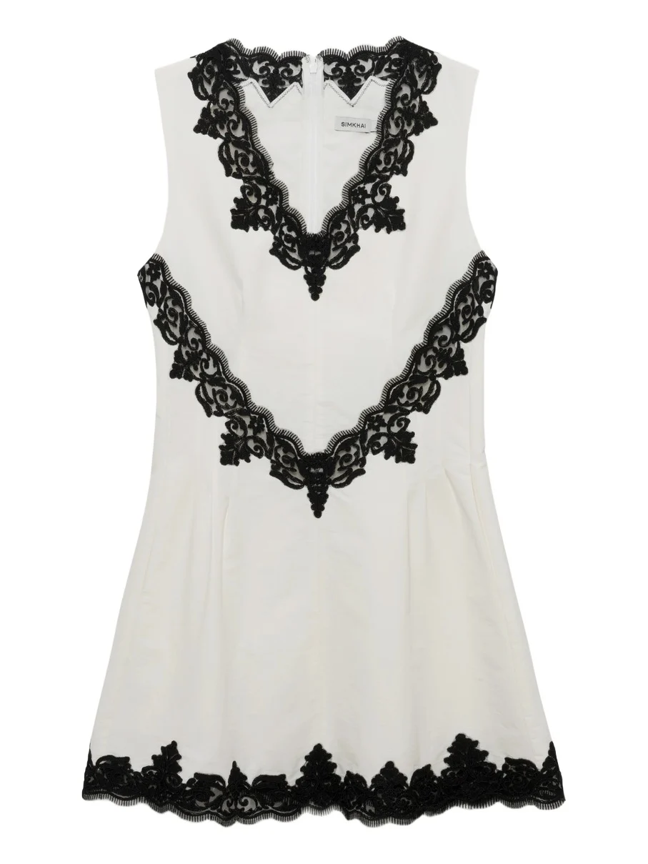 Minna Cotton Faille Lace Mini Dress Minna Cotton Faille Lace Mini Dress