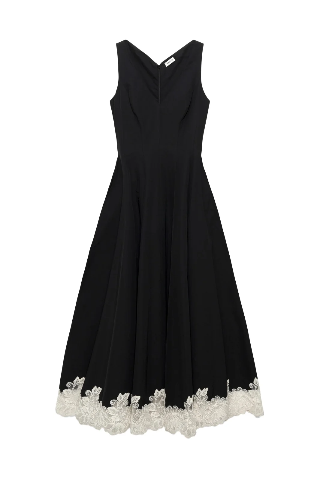 Mira Cotton Faille Lace Midi Dress Mira Cotton Faille Lace Midi Dress