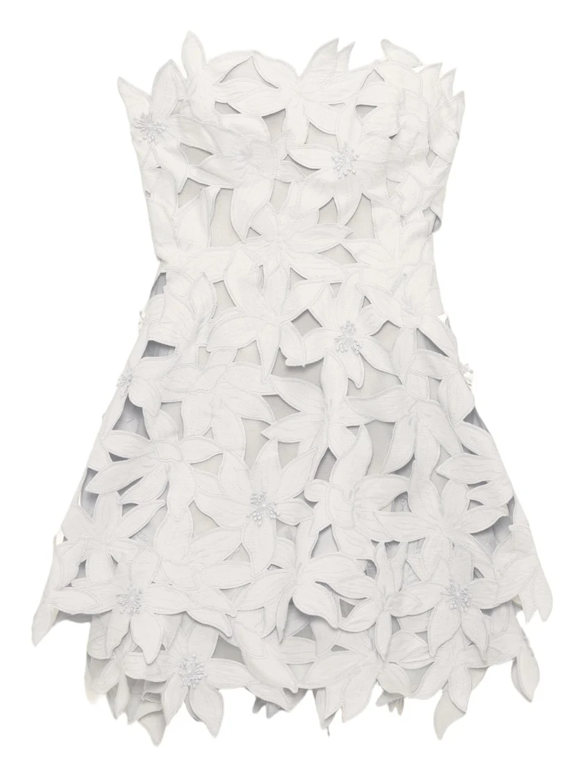 Miri Embroidered Cotton Bustier Mini Dress Miri Embroidered Cotton Bustier Mini Dress