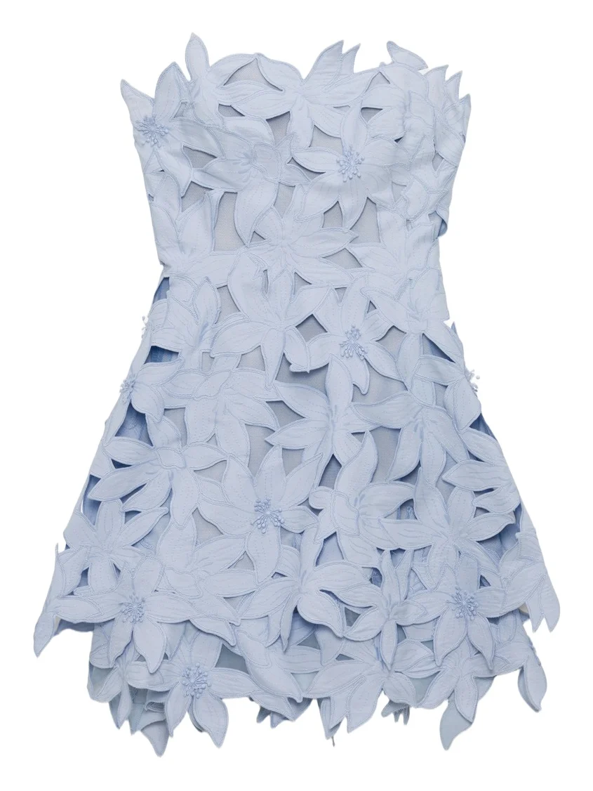 Miri Embroidered Cotton Bustier Mini Dress Miri Embroidered Cotton Bustier Mini Dress