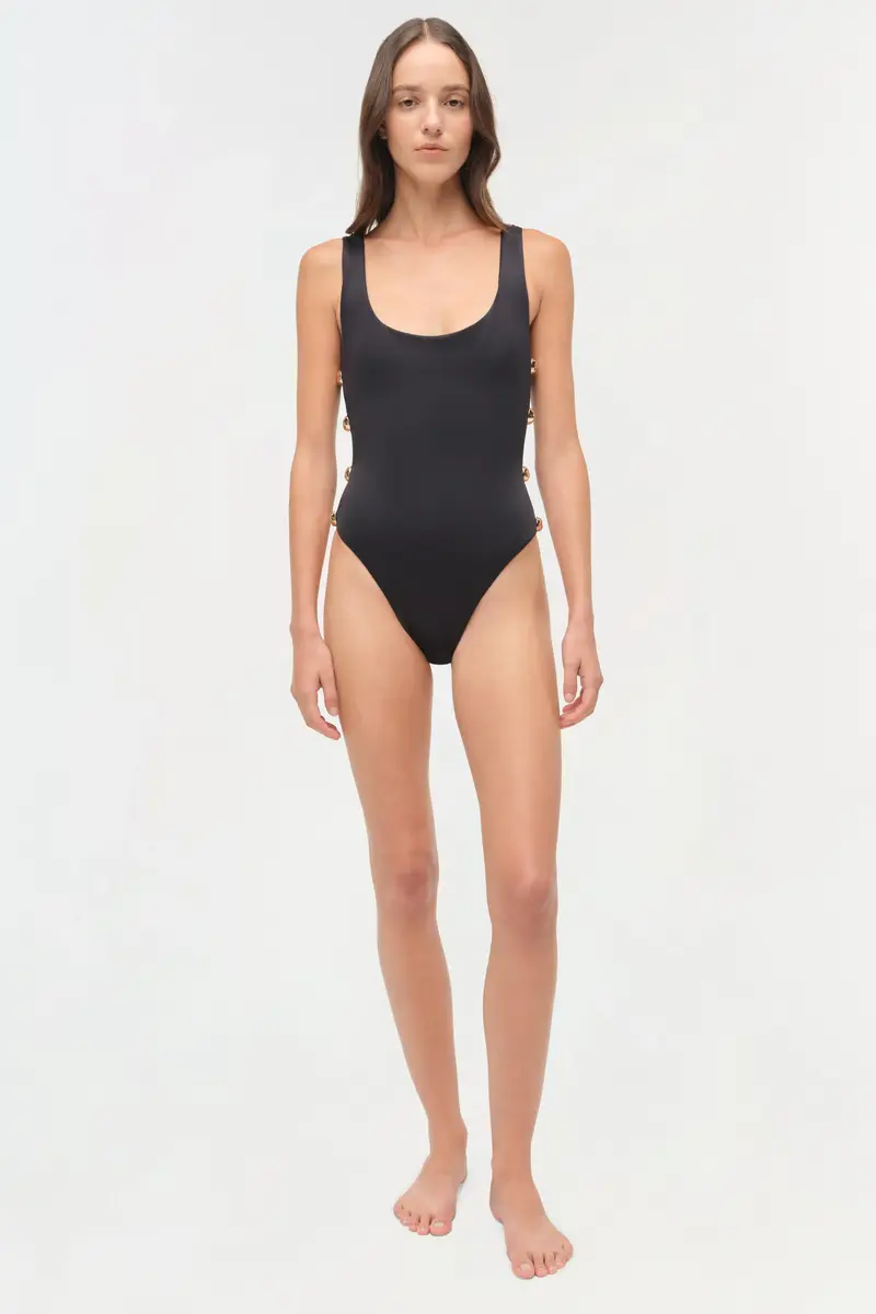 Simkhai Mona Studded Scoop Neck One Piece | Thumbnail 3 Simkhai Mona Studded Scoop Neck One Piece | Thumbnail 3