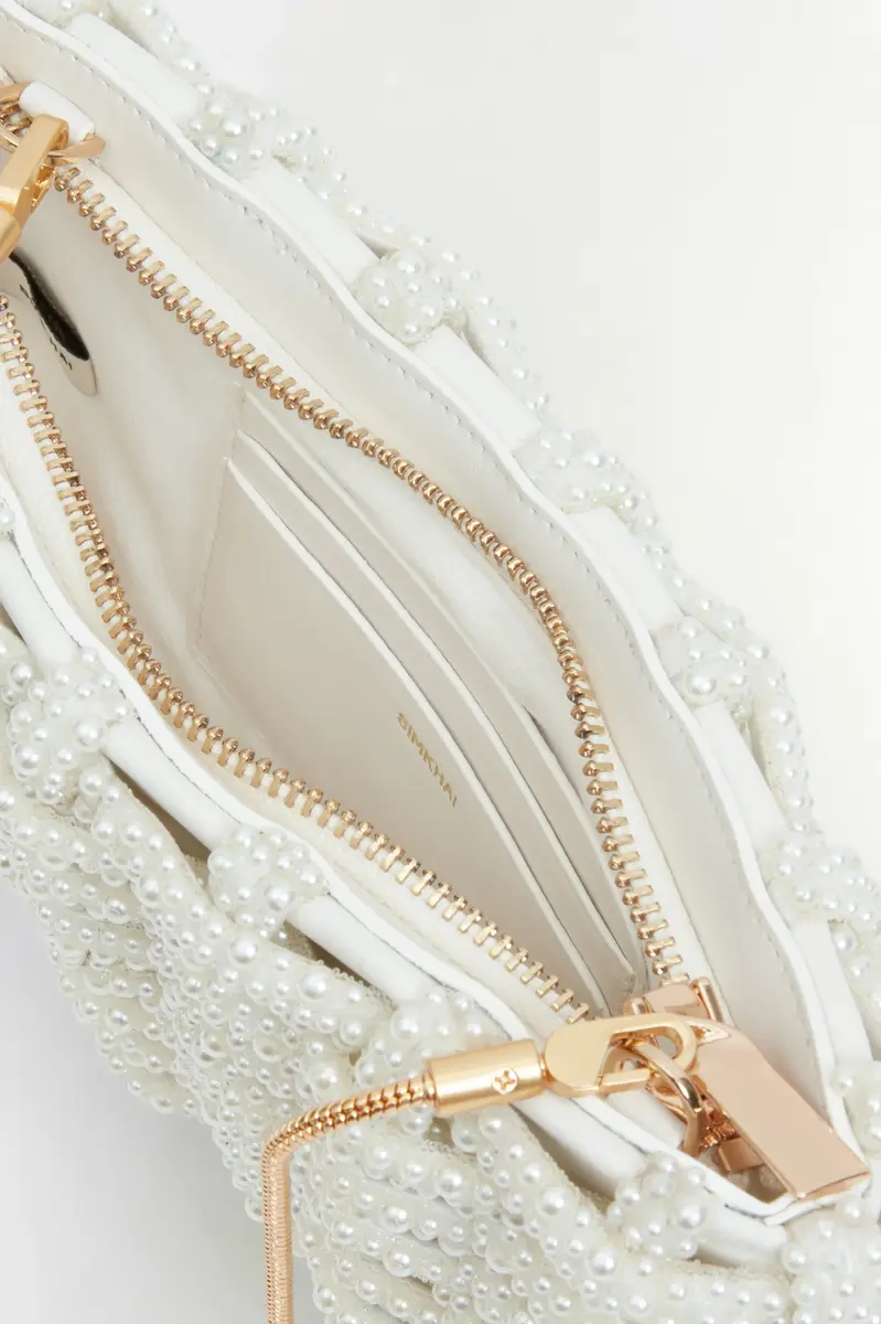 Simkhai Morgan Woven Pearl Clutch | Thumbnail 4 Simkhai Morgan Woven Pearl Clutch | Thumbnail 4