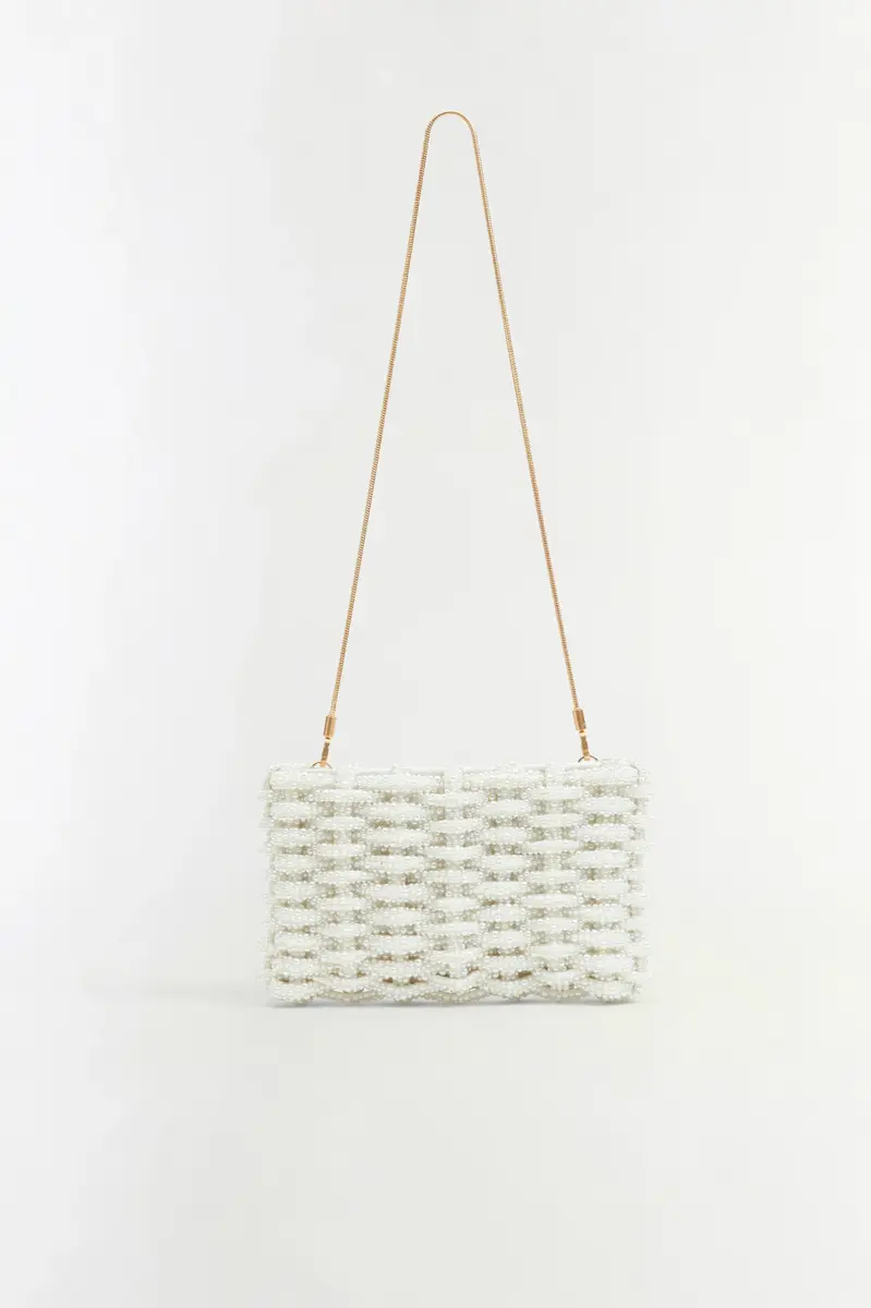 Simkhai Morgan Woven Pearl Clutch | Thumbnail 5 Simkhai Morgan Woven Pearl Clutch | Thumbnail 5