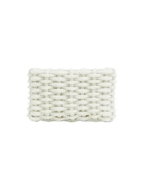 Morgan Woven Pearl Clutch