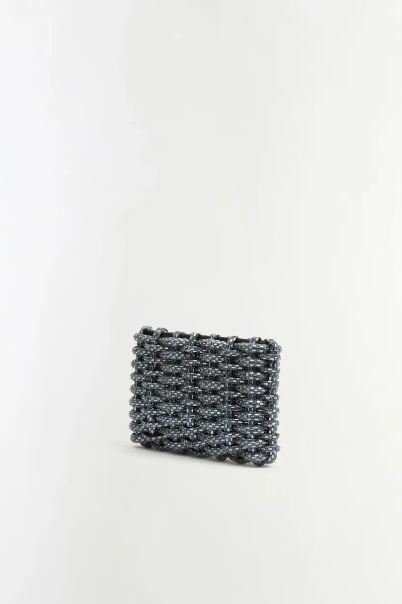 Simkhai Morgan Woven Rhinestone Clutch | Thumbnail 2 Simkhai Morgan Woven Rhinestone Clutch | Thumbnail 2