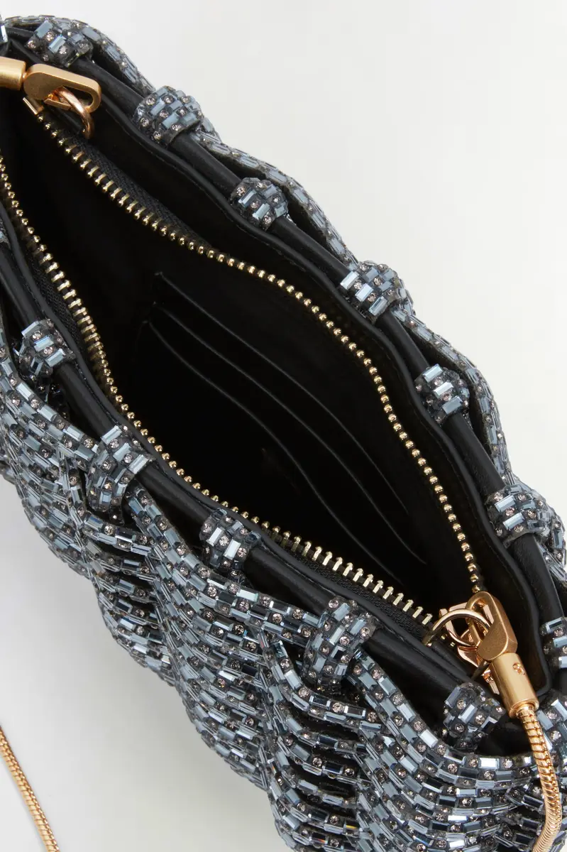 Simkhai Morgan Woven Rhinestone Clutch | Thumbnail 5 Simkhai Morgan Woven Rhinestone Clutch | Thumbnail 5