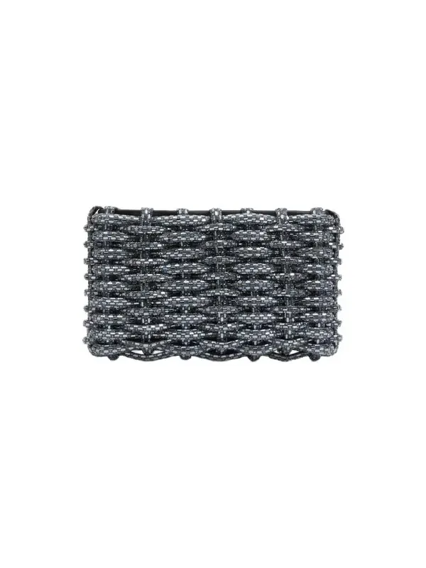 Morgan Woven Rhinestone Clutch