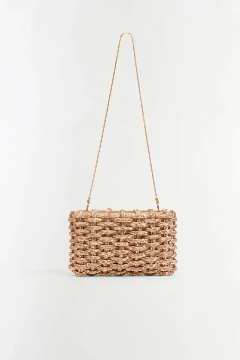 Simkhai Morgan Woven Rhinestone Clutch | Thumbnail 5