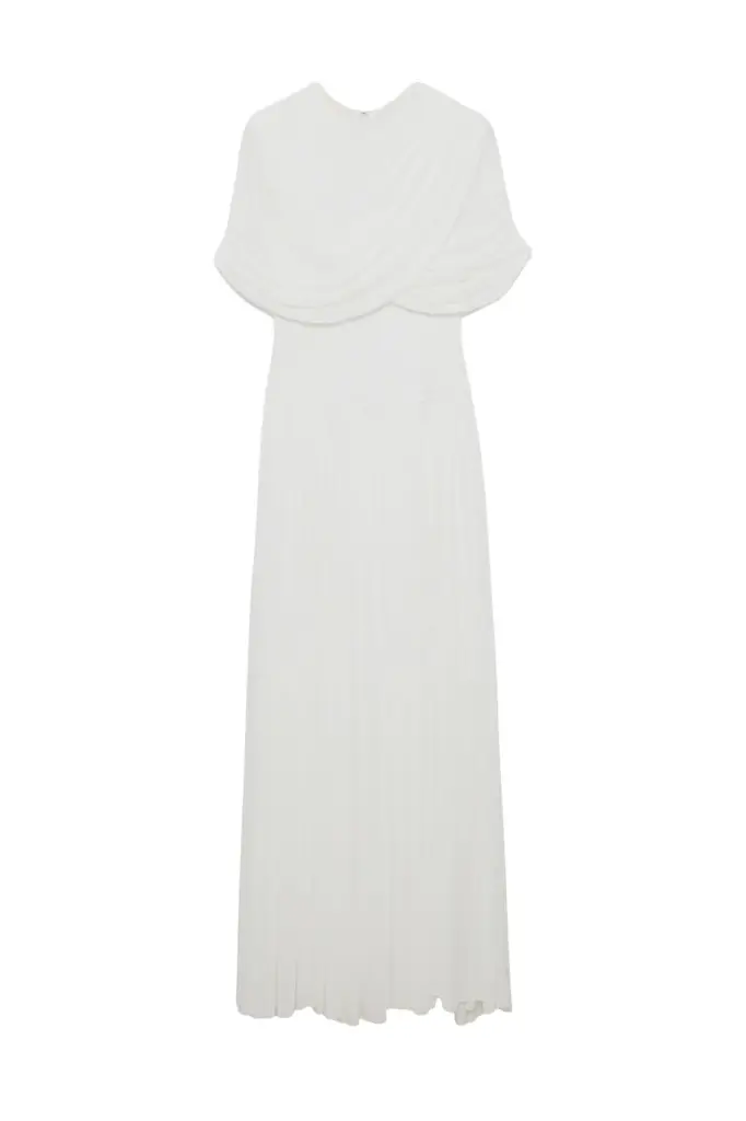 Simkhai Nancie Draped Jersey Cape Maxi Dress