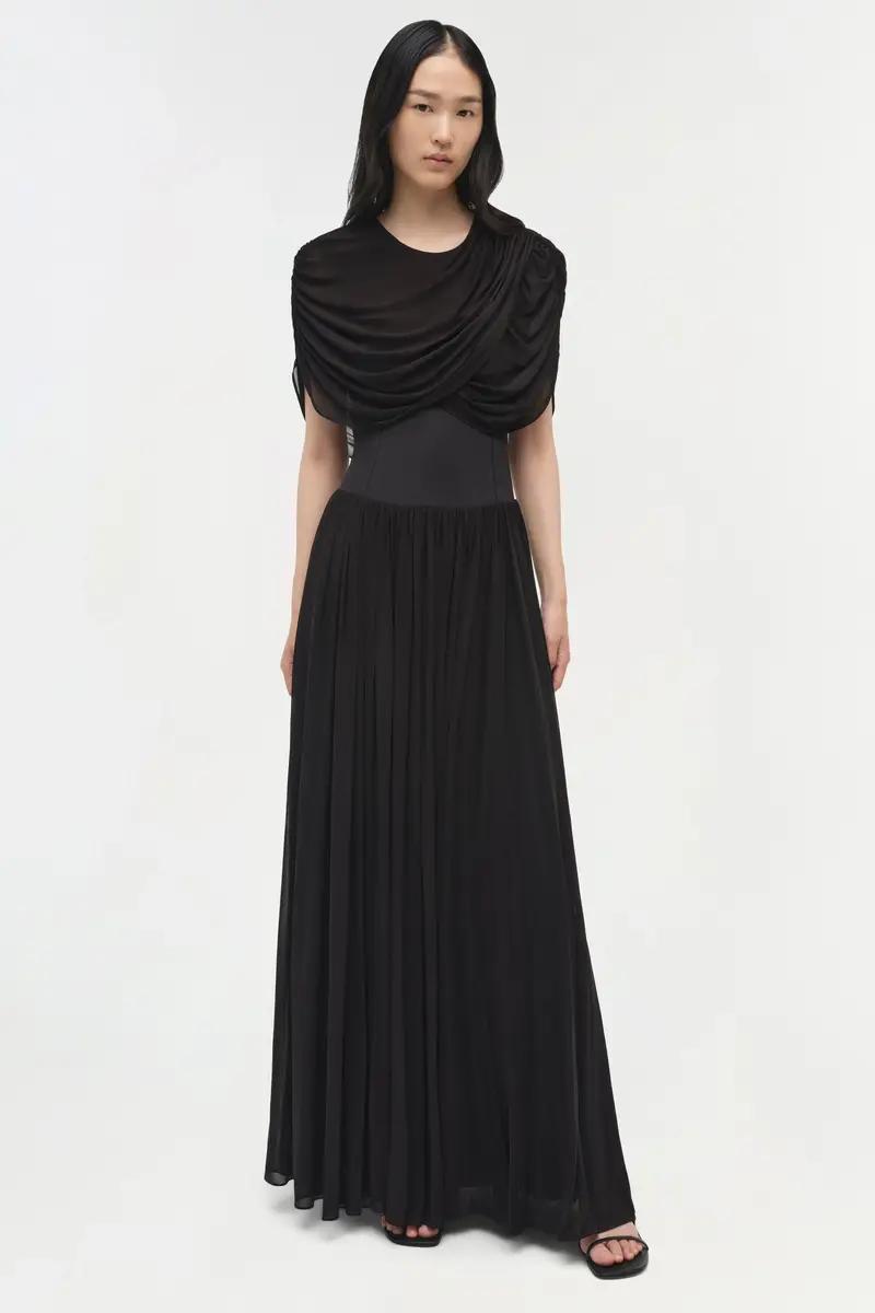 Simkhai Nancie Draped Jersey Cape Maxi Dress | Thumbnail 2 Simkhai Nancie Draped Jersey Cape Maxi Dress | Thumbnail 2